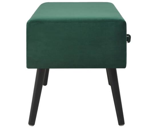 Banchetă cu sertare, verde, 80 cm, catifea, 5 image
