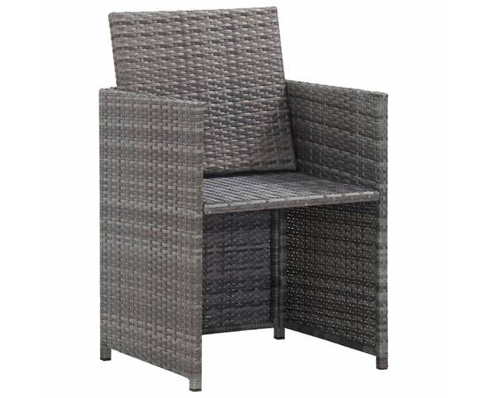 Set mobilier de exterior cu perne 13 piese, antracit, poliratan, 6 image