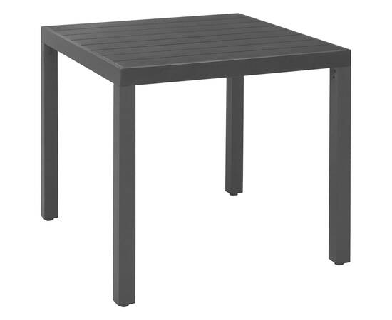 Set de masă pentru grădină, 5 piese, negru, 9 image