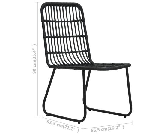 Set mobilier de exterior, 9 piese, poliratan și sticlă, 11 image