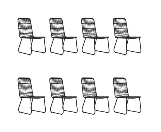 Set mobilier de exterior, 9 piese, poliratan și sticlă, 3 image