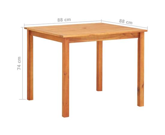 Set mobilier de grădină cu perne, 5 piese, lemn masiv acacia, 8 image