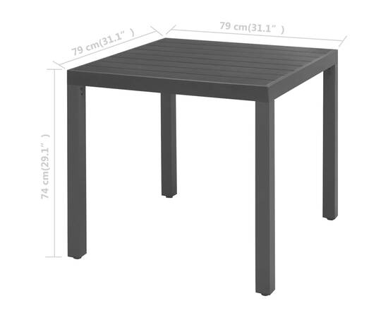 Set mobilier de grădină, 3 piese, negru, ratan pvc, 7 image