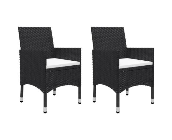 Set mobilier de grădină, 5 piese, negru, 5 image