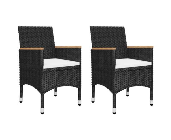 Set mobilier de grădină, 5 piese, negru, 5 image