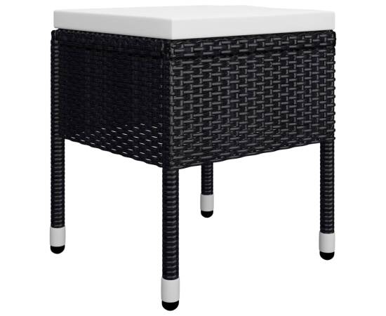 Set mobilier de grădină, 5 piese, negru, 11 image