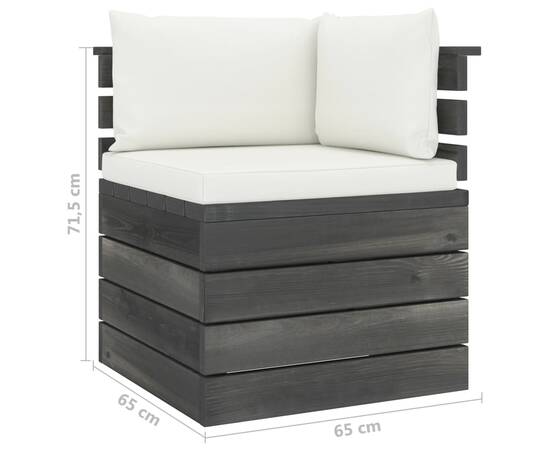 Set mobilier grădină paleți cu perne 7 piese lemn masiv pin, 9 image