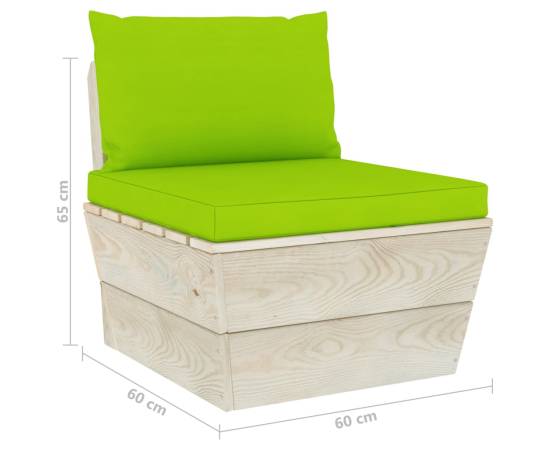 Set mobilier grădină din paleți cu perne, 6 piese, lemn molid, 11 image