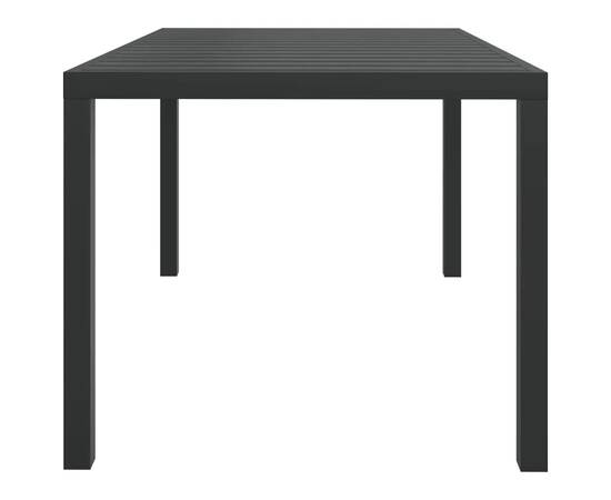 Set de masă pentru grădină cu perne, 5 piese, negru, poliratan, 8 image