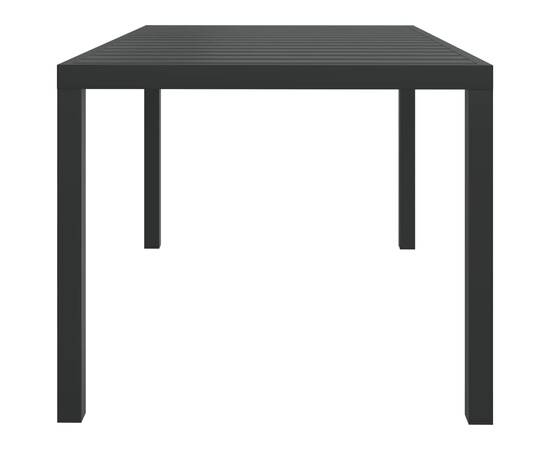 Set de masă pentru grădină cu perne, 5 piese, negru, poliratan, 11 image