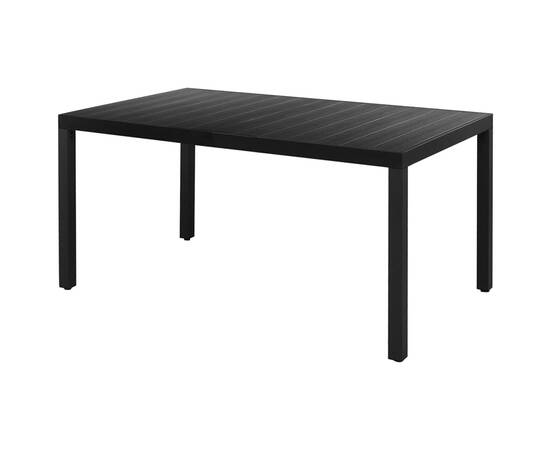 Set mobilier de grădină, 5 piese, negru, ratan pvc, 3 image