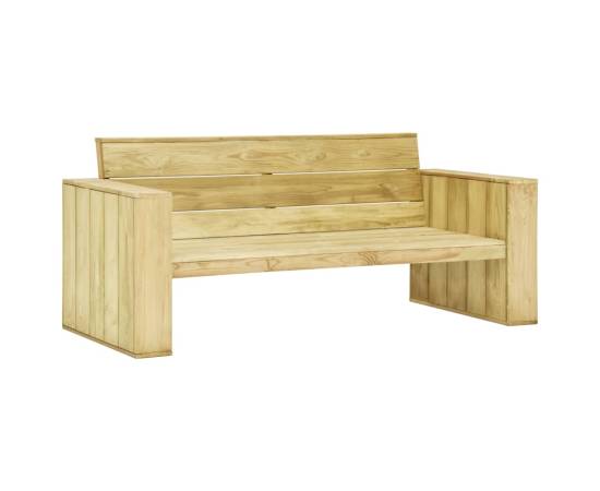 Set mobilier de grădină cu perne, 2 piese, lemn de pin tratat, 2 image