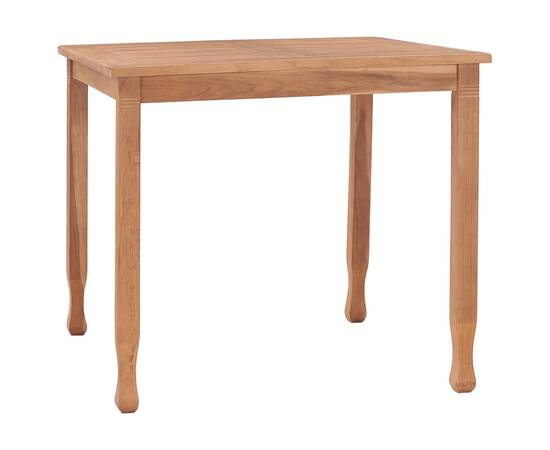 Set de masă pentru grădină cu perne, 3 piese, lemn masiv de tec, 5 image