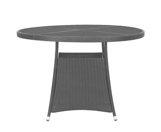 Set mobilier de grădină, 5 piese, negru, poliratan, 4 image