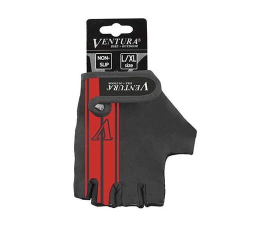Mănuși ciclism VENTURA - negru/rosu mărimea L/XL