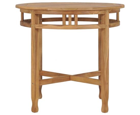 Set de masă pentru grădină cu perne, 3 piese, lemn masiv de tec, 4 image