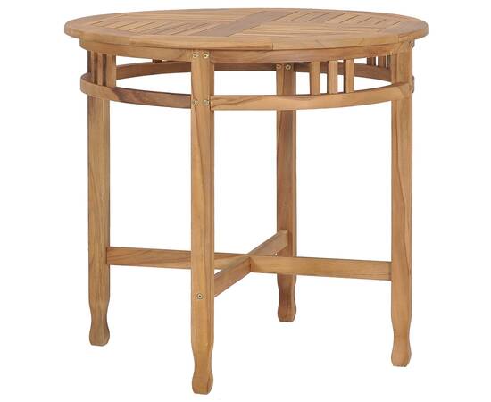 Set de masă pentru grădină cu perne, 3 piese, lemn masiv de tec, 3 image