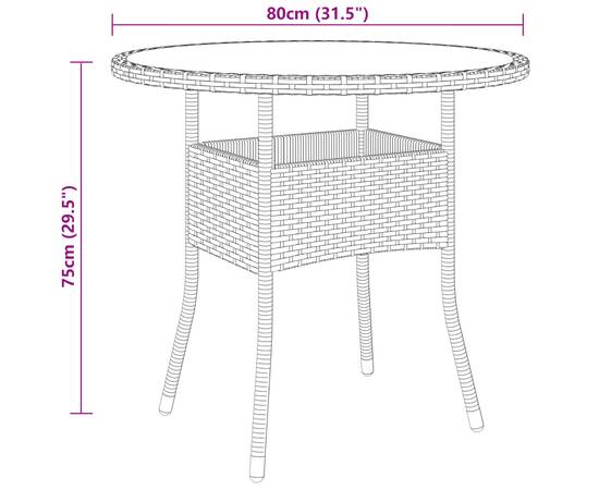 Set mobilier de grădină, 5 piese, bej, poliratan, 8 image