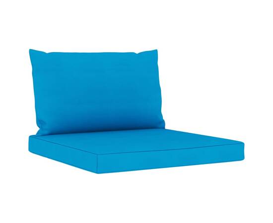 Canapea de grădină cu 3 locuri, perne albastru deschis, 7 image