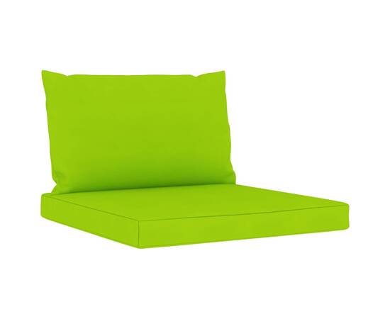 Canapea de grădină cu 3 locuri, perne verde aprins, 6 image