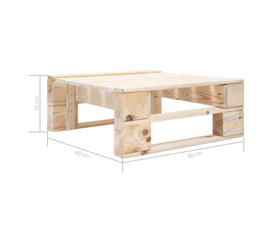 Set mobilier paleți cu perne, 6 piese, lemn de pin tratat, 6 image