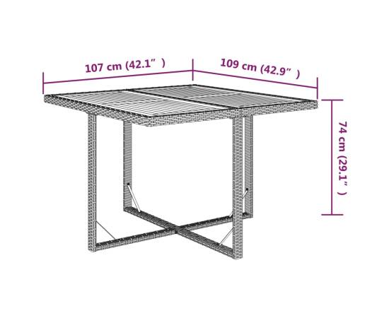 Set mobilier pentru grădină cu perne, 9 piese, bej, poliratan, 9 image