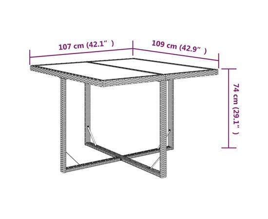 Set mobilier pentru grădină cu perne, 5 piese, bej, poliratan, 9 image