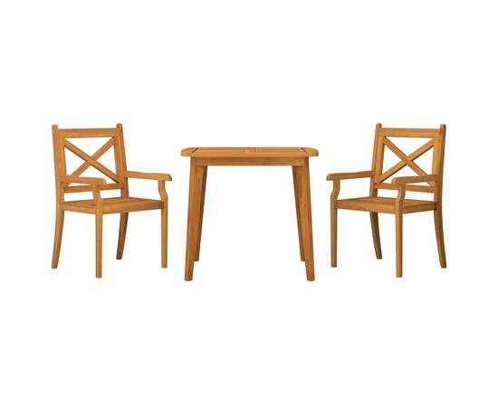 Set mobilier de grădină, 3 piese, lemn masiv de acacia, 3 image