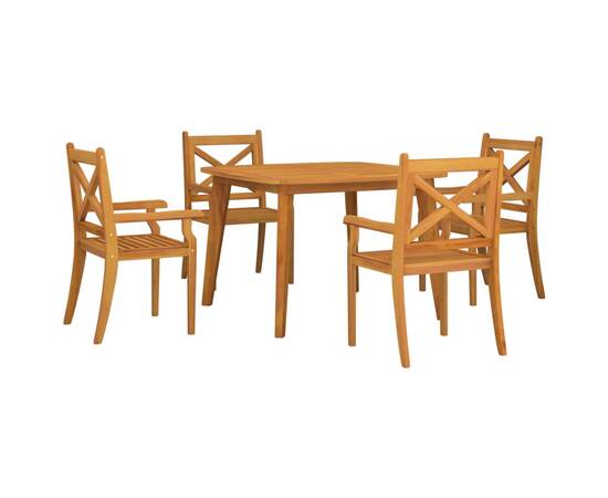 Set mobilier de grădină, 5 piese, lemn masiv de acacia, 3 image