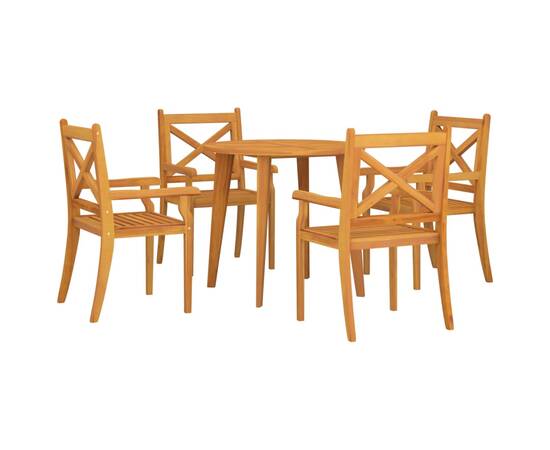 Set mobilier de grădină, 5 piese, lemn masiv de acacia, 3 image