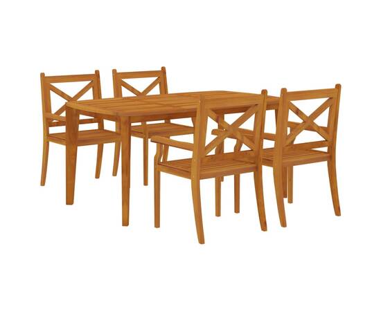 Set mobilier de grădină, 5 piese, lemn masiv de acacia, 3 image