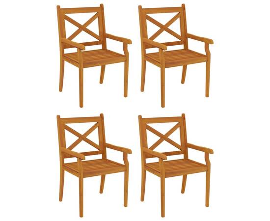 Set mobilier de grădină, 5 piese, lemn masiv de acacia, 7 image