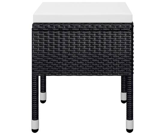 Set mobilier de grădină, 5 piese, negru, 9 image