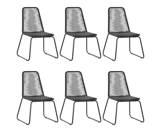 Set mobilier de grădină, 7 piese, negru, ratan pvc, 4 image