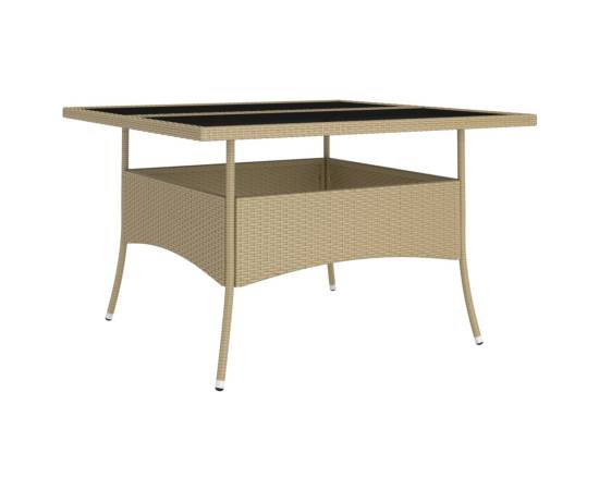 Set mobilier de grădină, 9 piese, bej, poliratan, 8 image