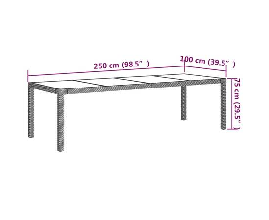 Set mobilier de exterior cu perne, 9 piese, gri, poliratan, 5 image