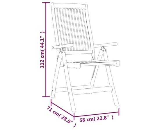 Set mobilier de grădină, 5 piese, lemn masiv de eucalipt, 9 image