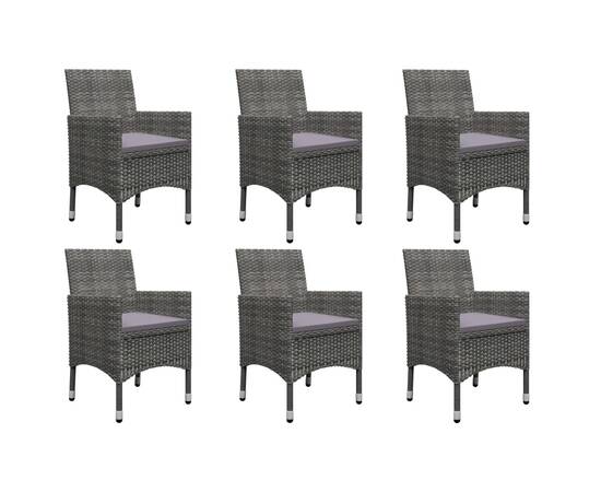 Set mobilier de grădină, 9 piese, gri, 7 image