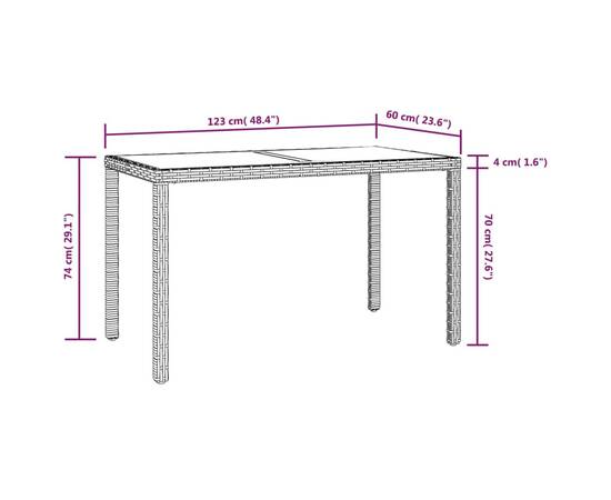 Set mobilier de grădină cu perne, 3 piese, gri, poliratan, 8 image