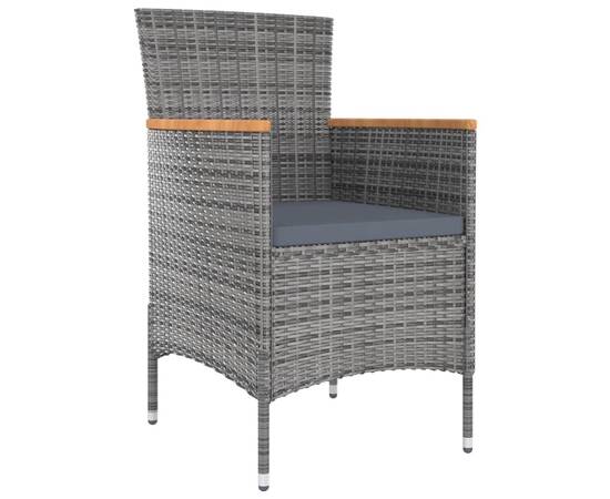 Set mobilier de grădină cu perne, gri, 7 piese, 4 image