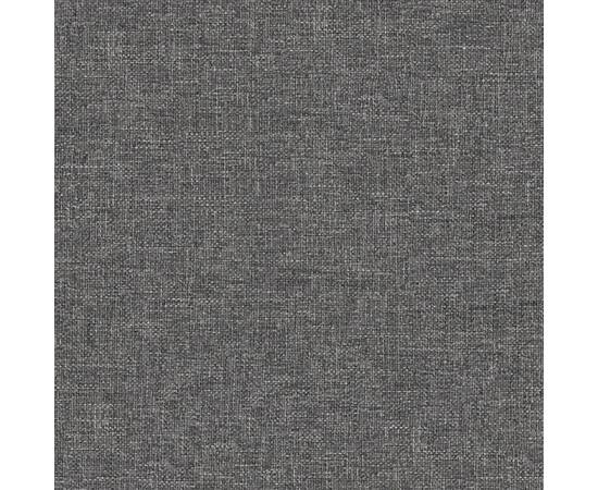 Taburet, gri deschis, 60x60x39 cm, textil și piele ecologică, 5 image