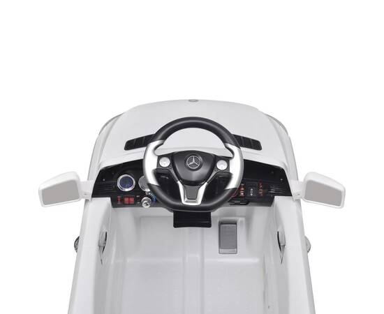 Mașină electrică mercedes benz ml350, cu telecomandă, 6v, alb, 6 image