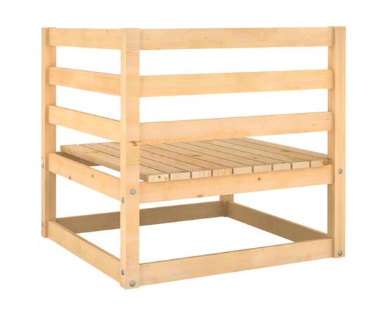Canapea de colț pentru grădină, lemn masiv de pin, 4 image