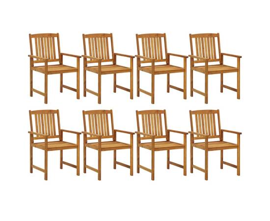 Set mobilier de grădină, 9 piese, lemn masiv de acacia, 4 image