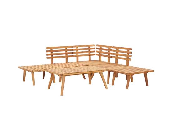 Set mobilier de grădină, 6 piese, lemn masiv de acacia, 4 image