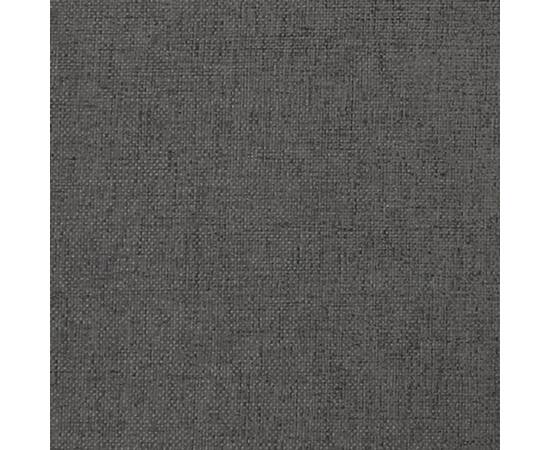 Taburet, gri închis, 60x60x39 cm, textil și piele ecologică, 5 image