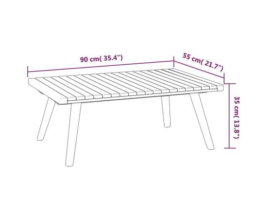 Set mobilier de grădină cu perne, 5 piese, lemn masiv acacia, 4 image