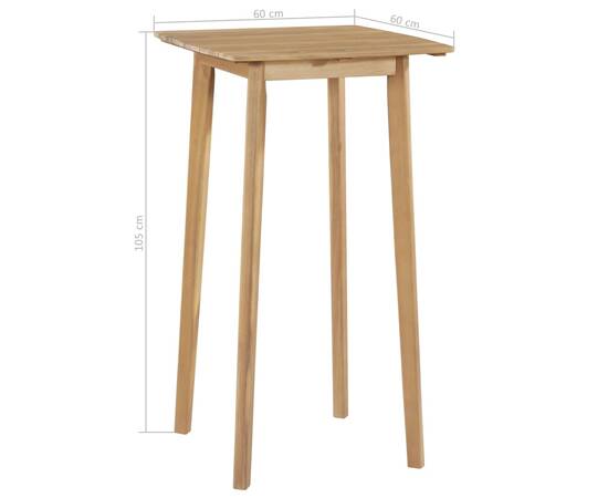 Set mobilier de exterior, 5 piese, lemn masiv de acacia, 6 image