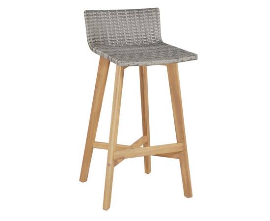 Set mobilier de exterior, 5 piese, lemn masiv de acacia, 3 image