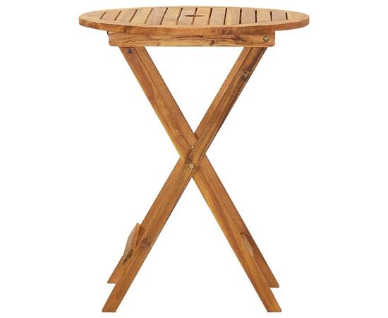 Set mobilier bistro pliabil, 3 piese, lemn masiv de acacia, 3 image